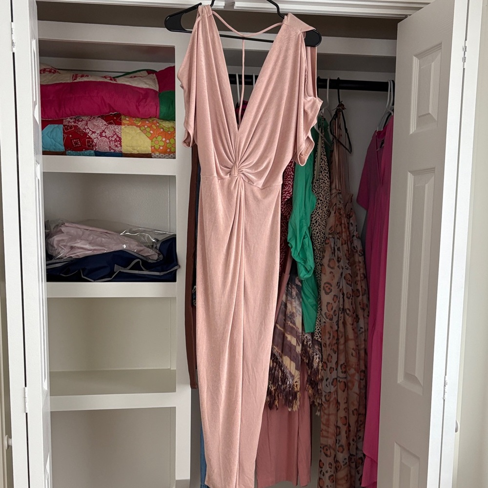 Astr Blush Backless Dress